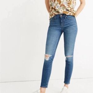 NWT! Madewell Blue High-Rise Skinny Crop Jeans 35 Tall